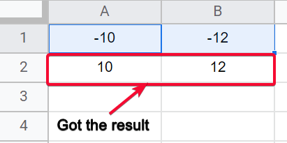 how to find absolute value in Google Sheets 30