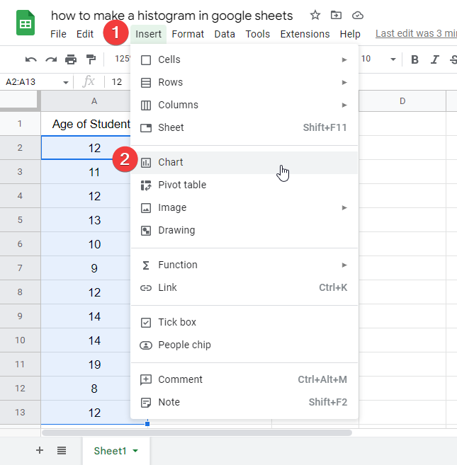 how to make a histogram in google sheets 3