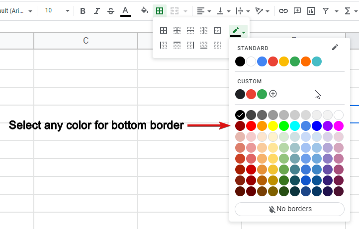 how to underline in google sheets 13