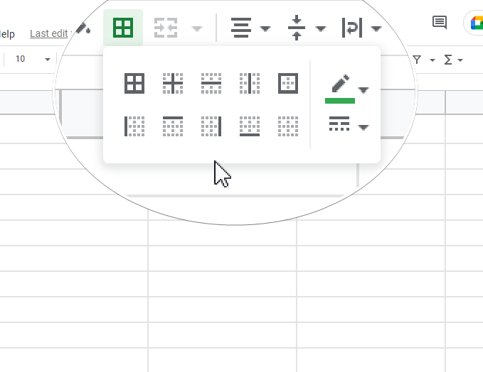 how to underline in google sheets 9