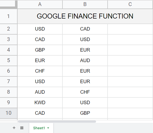 how to use Google Finance Function in Google Sheets 8