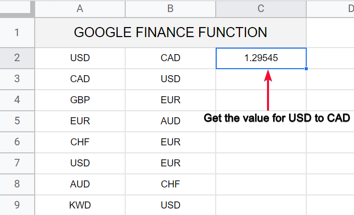 how to use Google Finance Function in Google Sheets 11