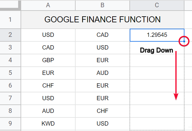 how to use Google Finance Function in Google Sheets 12
