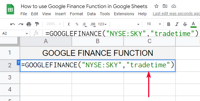 how to use Google Finance Function in Google Sheets 21