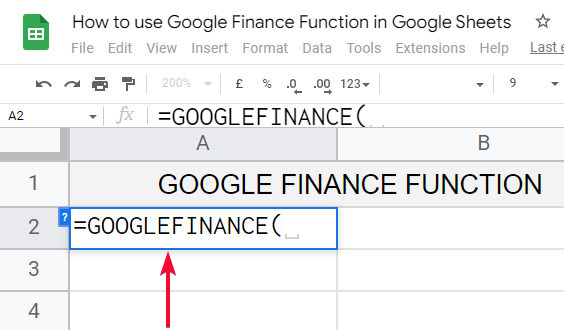 how to use Google Finance Function in Google Sheets 23