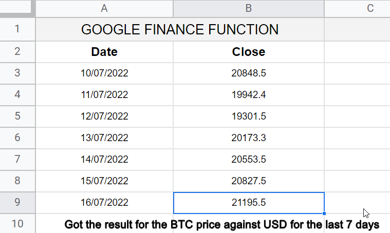 how to use Google Finance Function in Google Sheets 29