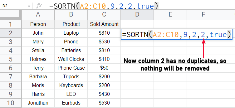 how to use SORTN Function In Google Sheets 20
