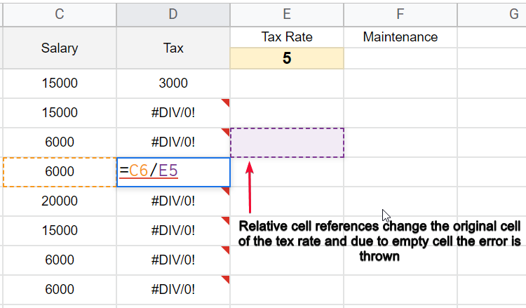 what are Absolute and relative cell references in Google Sheets 17