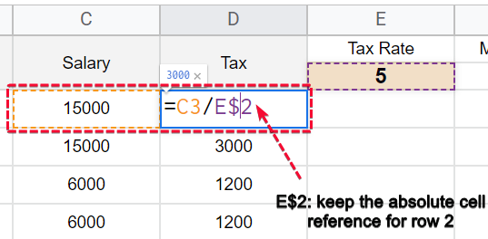 what are Absolute and relative cell references in Google Sheets 8