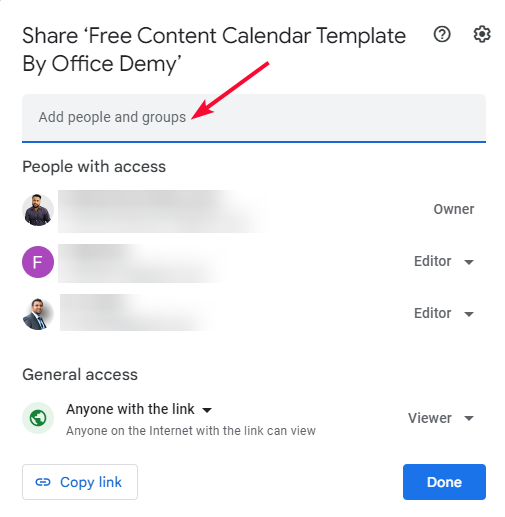 Free Content Calendar Template in Google Sheets 2