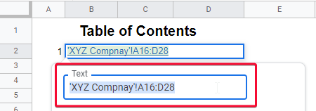 How to Generate a Table of Contents in Google Sheets 12