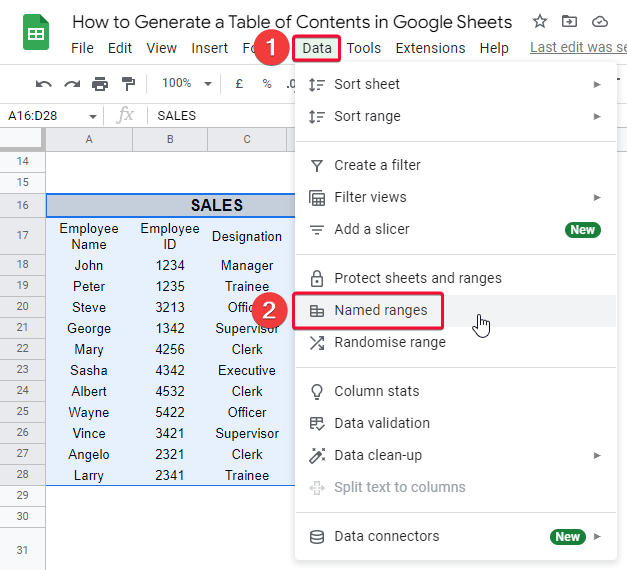 How to Generate a Table of Contents in Google Sheets 15