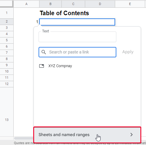How to Generate a Table of Contents in Google Sheets 18