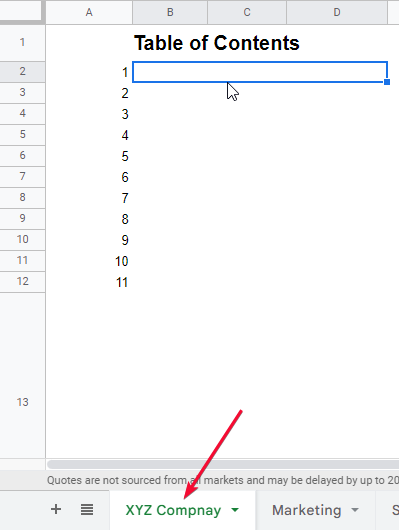How to Generate a Table of Contents in Google Sheets 24