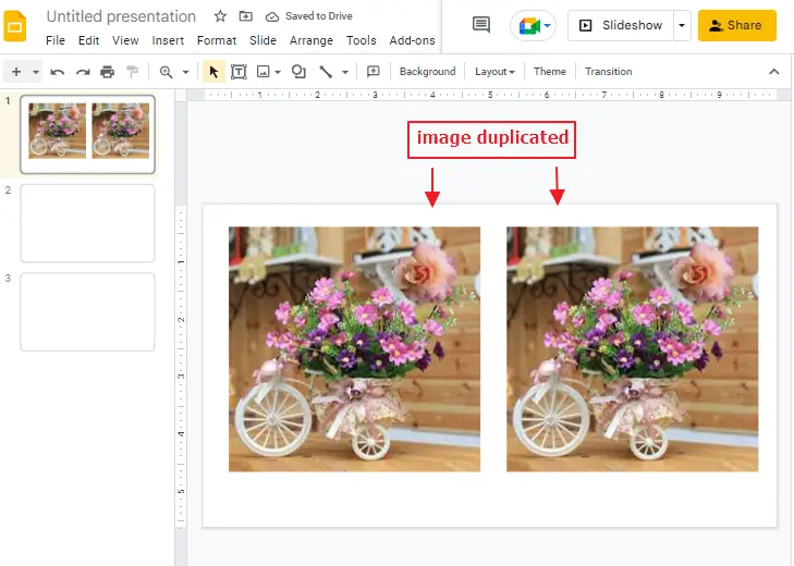 How to duplicate an image in google slides 3