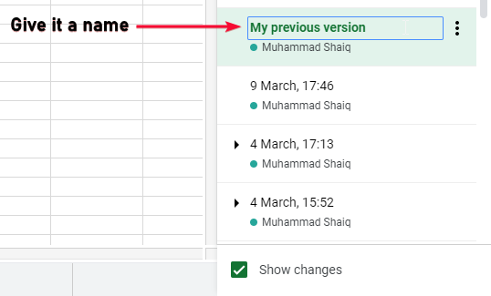 Version History in Google Sheets 19