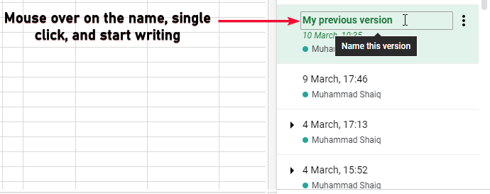 Version History in Google Sheets 20