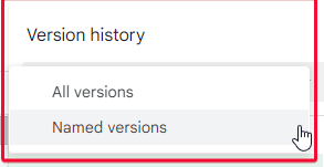 Version History in Google Sheets 4