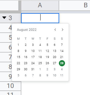 how to Add a Date Picker in Google Sheets 1