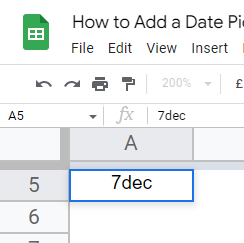 how to Add a Date Picker in Google Sheets 6