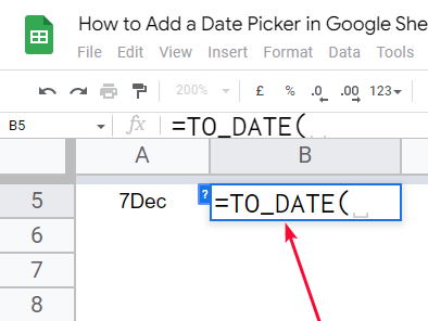 how to Add a Date Picker in Google Sheets 7