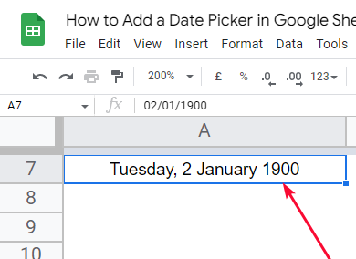 how to Add a Date Picker in Google Sheets 13