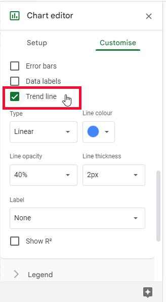 how to Add a Trend Line in Google Sheets 14