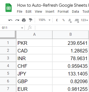 how to Auto-Refresh Google Sheets Formulas 1