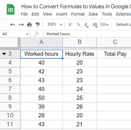how to Convert Formulas to Values in Google Sheets 1