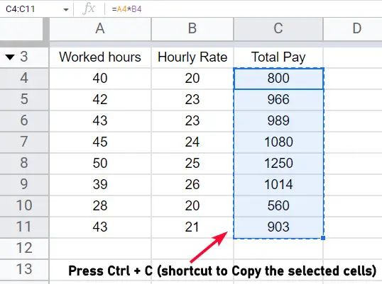 how to Convert Formulas to Values in Google Sheets 9