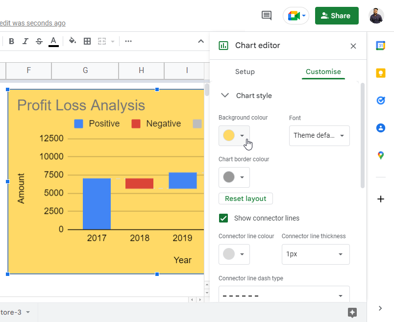 how to Make a Waterfall Chart in Google Sheets 13