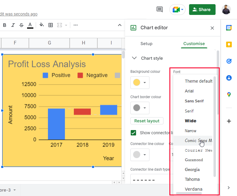 how to Make a Waterfall Chart in Google Sheets 14
