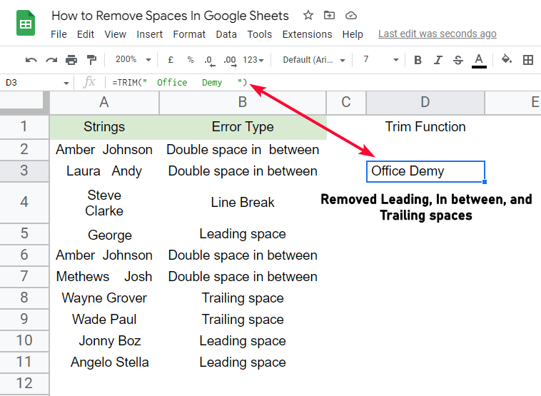 how to Remove Spaces In Google Sheets 20