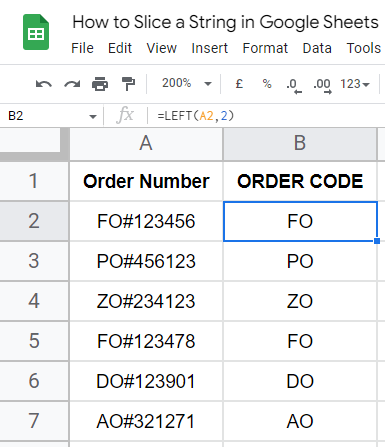 how to Slice a String in Google Sheets 10