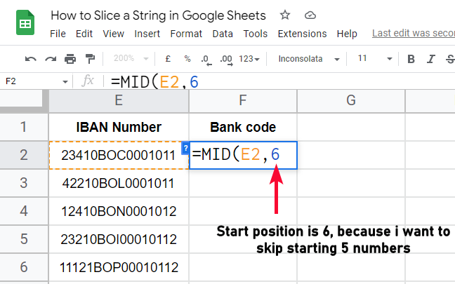how to Slice a String in Google Sheets 14