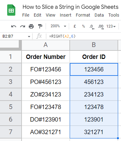how to Slice a String in Google Sheets 5
