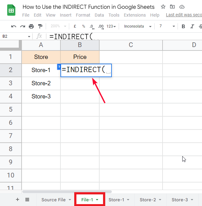 how to Use the INDIRECT Function in Google Sheets 21