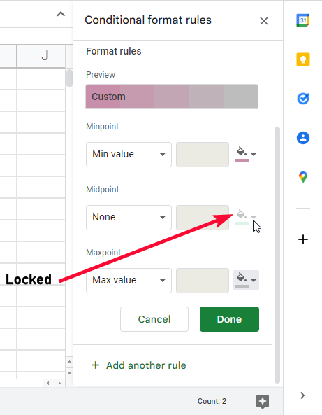 how to use Color Scale in Google Sheets 13