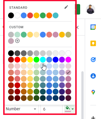 how to use Color Scale in Google Sheets 14