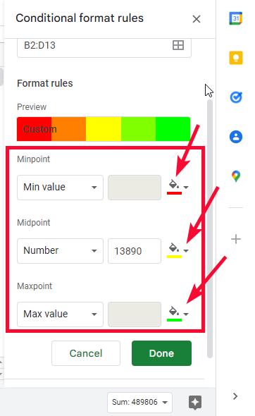 how to use Color Scale in Google Sheets 29