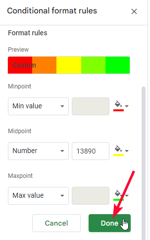 how to use Color Scale in Google Sheets 30