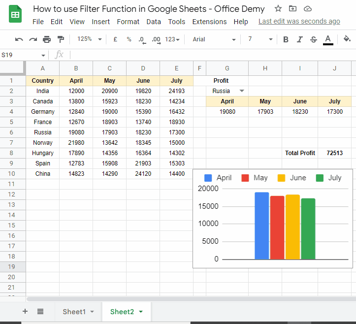 how to use Filter Function in Google Sheets 28