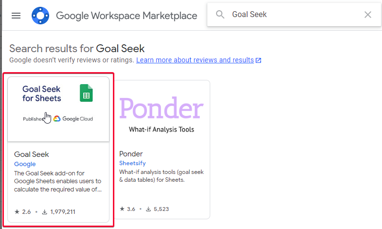 how to use Goal Seek in Google Sheets 3