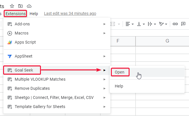 how to use Goal Seek in Google Sheets 18