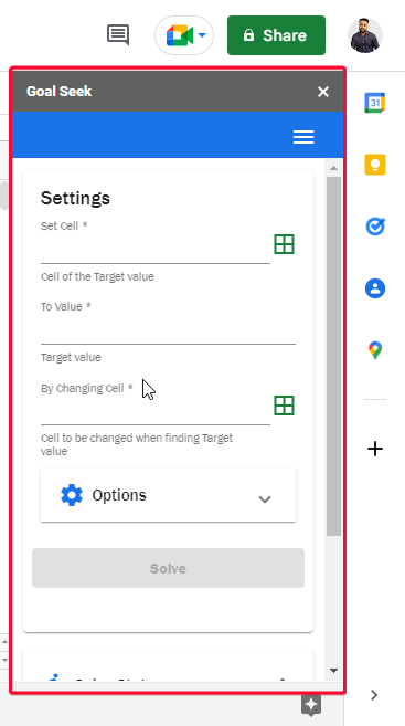 how to use Goal Seek in Google Sheets 19