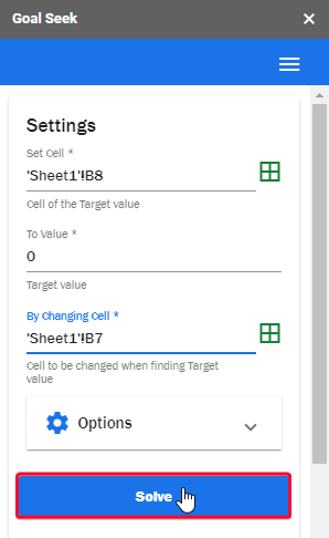 how to use Goal Seek in Google Sheets 24
