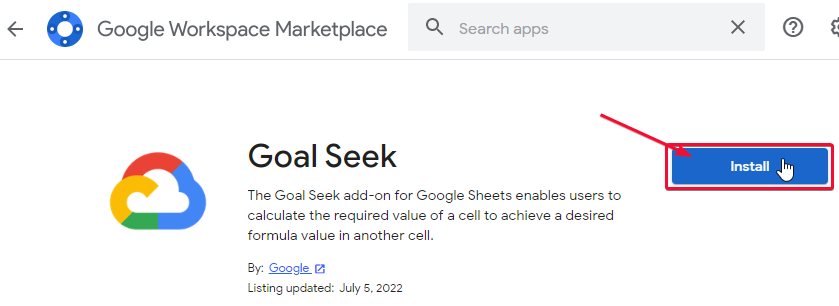 how to use Goal Seek in Google Sheets 4
