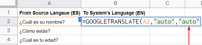 how to use Google Translate Function in Google Sheets 13