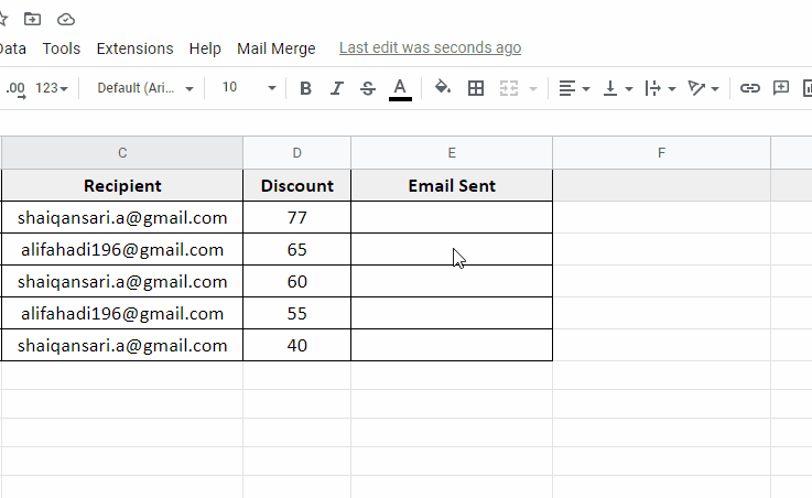 how to use Mail Merge in Google Sheets 24