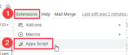how to use Mail Merge in Google Sheets 2